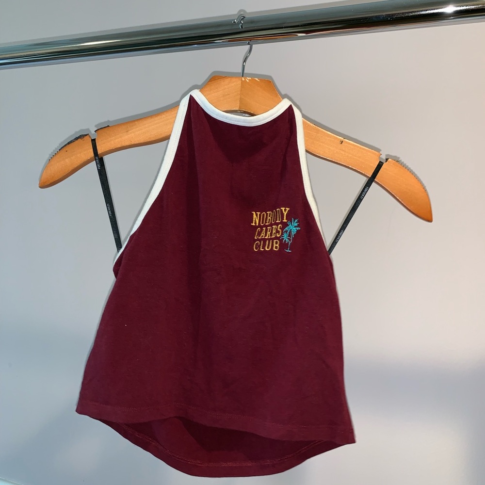 “Nobody Cares Club” Halter Top